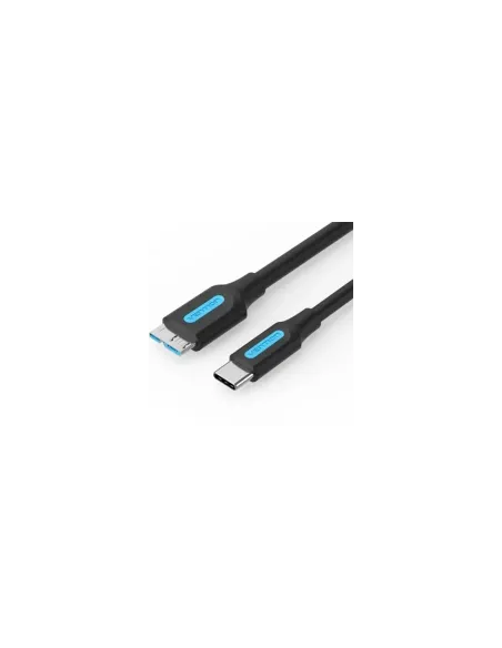 Cable USB 3.0 Vention CQABD/ microUSB Macho - USB Tipo-C Macho/ 5Gbps/ 50cm/ Negro