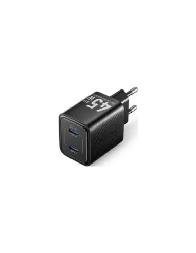 Cargador de Pared GaN Vention FEFB0-EU/ 2xUSB Tipo-C/ 45W