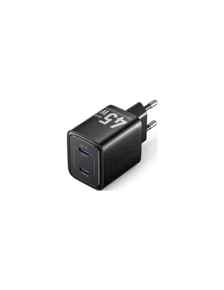 Cargador de Pared GaN Vention FEFB0-EU/ 2xUSB Tipo-C/ 45W