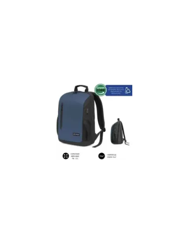 Mochila Subblim Xpand Air Padding Backpack para Portátiles hasta 15.6"/ 21L/ Puerto USB/ Azul