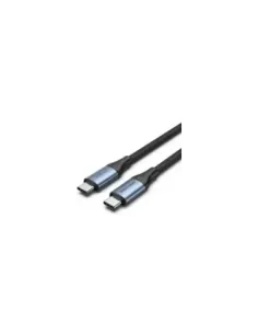 Cable USB 4.0 Tipo-C 5A Vention TAVHF/ USB Tipo-C Macho - USB Tipo-C Macho/ Hasta 240W/ 40Gbps/ 1m/ Gris
