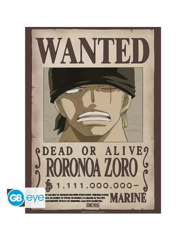 Poster gb eye one piece wanted zoro wano