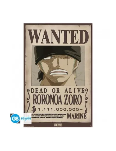 Poster maxi gb eye one piece roronoa zoro 91.5 x 61