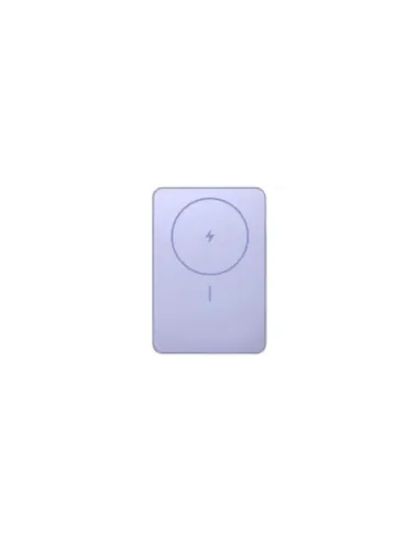 Powerbank 5000mAh Xiaomi Super Slim Magnetic Power Bank 5000/ Wireless/ Púrpura/ Incluye Cable USB Tipo-C