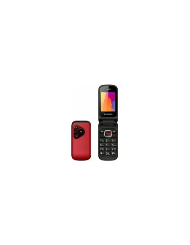 Teléfono Móvil Sunstech CELT24 para Personas Mayores/ Rojo