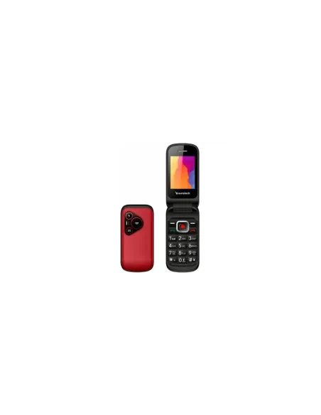 Teléfono Móvil Sunstech CELT24 para Personas Mayores/ Rojo