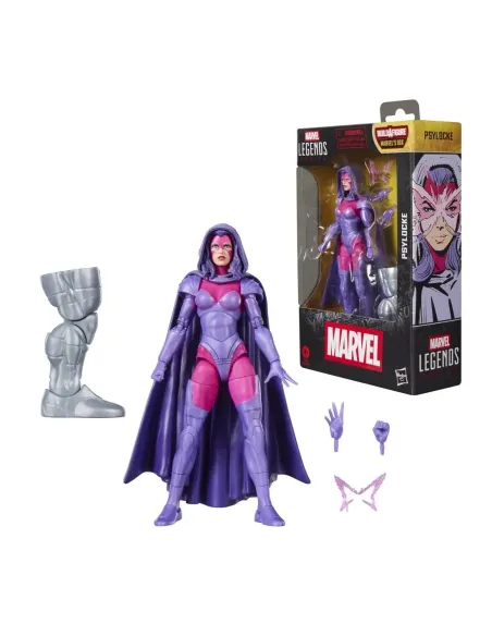 Figura hasbro marvel legends series build a figure marvel's box psylocke