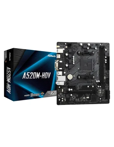 Placa base asrock am4 a520m - hdv m - atx 90 - mxbe50 - a0uayz