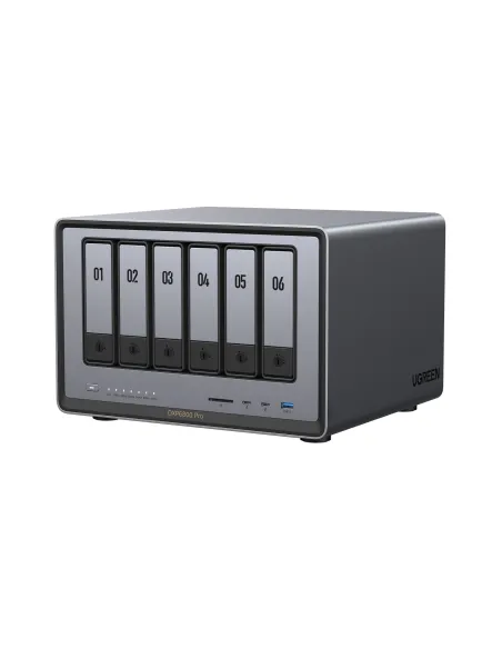 Ugreen DXP6800 Pro NAS Escritorio Intel® Core™ i5 8 GB DDR5 Gris, Negro