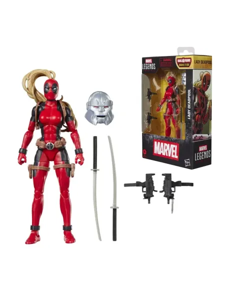 Figura hasbro marvel legends series build a figure marvel's box lady deadpool