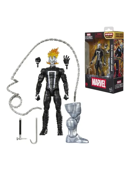 Figura hasbro marvel legends series build a figure marvel's box ghost rider (robbie reyes)