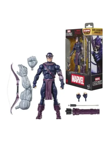 Figura hasbro marvel legends series build a figure marvel's box dark avengers hawkeye