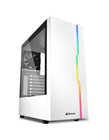 Caja sharkoon rgb slider atx 2xusb3.0 2xusb2.0 sin fuente blanco