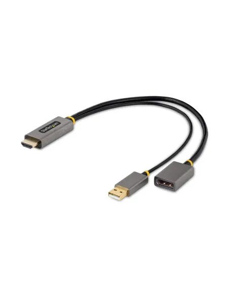 Adaptador hdmi a displayport - usb tipo a startech 0.30m -  macho - macho - hembra -  gris