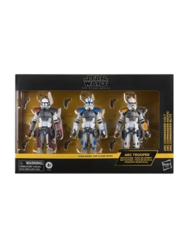 Set 3 figuras hasbro star wars the black series the clone wars arc commander colt. havoc & blitz