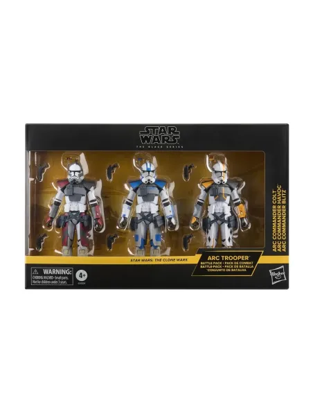 Set 3 figuras hasbro star wars the black series the clone wars arc commander colt. havoc & blitz