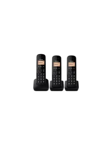 Teléfono Inalámbrico Panasonic KX-TGB613SPB/ Pack TRIO/ Negro