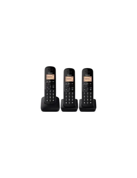 Teléfono Inalámbrico Panasonic KX-TGB613SPB/ Pack TRIO/ Negro