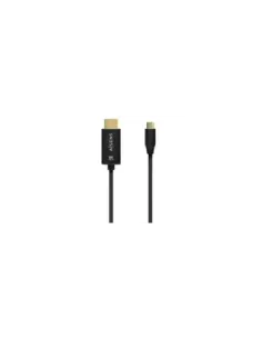 Cable Conversor Aisens A109-0711/ USB Tipo-C Macho - HDMI 8K Macho/ Hasta 27W/ 6000Mbps/ 1m/ Negro