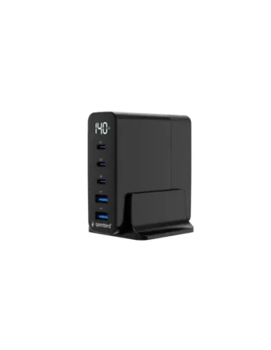 Gembird Cargador rápido USB GaN 5 puertos 140 W