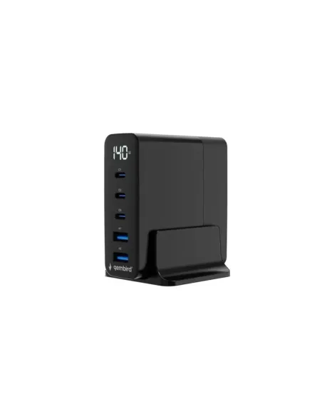 Gembird Cargador rápido USB GaN 5 puertos 140 W
