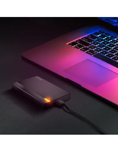 AISENS Caja Externa 2,5″ ASE-2524B 9.5mm SATA a USB 3.0 USB3.1 Gen1, Negra