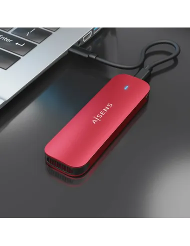 AISENS ASM2-027RED caja para disco duro externo Caja externa para unidad de estado sólido (SSD) Rojo M.2
