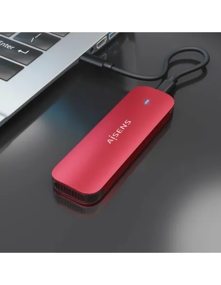 AISENS ASM2-027RED caja para disco duro externo Caja externa para unidad de estado sólido (SSD) Rojo M.2