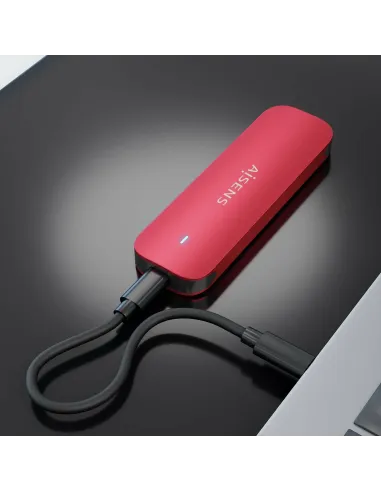AISENS ASM2-027RED caja para disco duro externo Caja externa para unidad de estado sólido (SSD) Rojo M.2