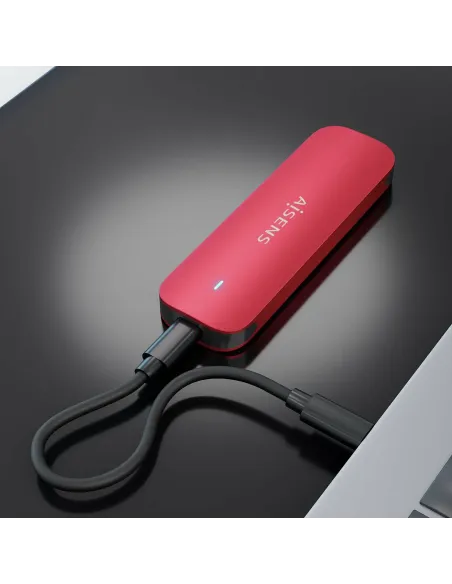 AISENS ASM2-027RED caja para disco duro externo Caja externa para unidad de estado sólido (SSD) Rojo M.2