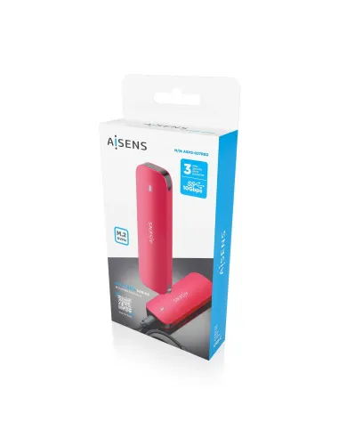 AISENS ASM2-027RED caja para disco duro externo Caja externa para unidad de estado sólido (SSD) Rojo M.2