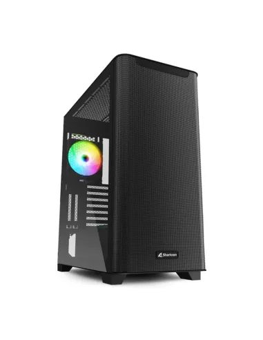 Caja ordenador gaming sharkoon m30 rgb atx 2 x usb 3.0 1 x usb tipo c sin fuente negro