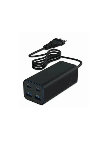 Gembird Cargador rápido USB GaN PD 4 puertos 100 W