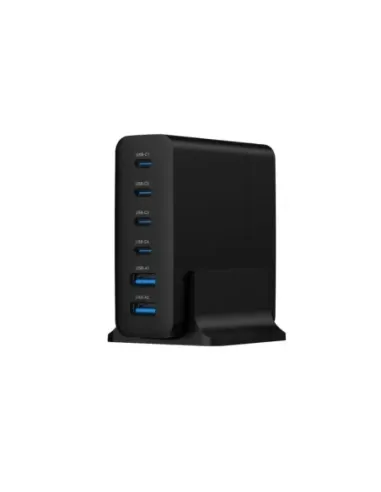 Gembird Cargador rápido USB GaN  6 puertos y 75 W