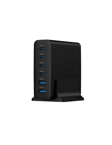 Gembird Cargador rápido USB GaN  6 puertos y 75 W