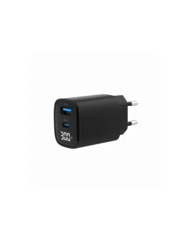 Gembird Cargador rápido USB de 2 puertos 30 W LCD