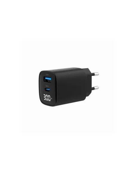 Gembird Cargador rápido USB de 2 puertos 30 W LCD