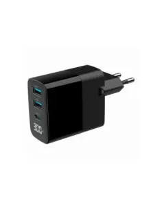 Gembird Cargador rápido3 USB GaN,  30 W LCD