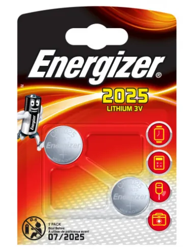 BLISTER 2 PILAS DE BOTON MODELO CR2025 ENERGIZER E301021501