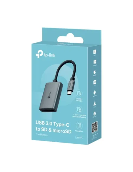 TP-Link UA430C lector de tarjeta USB 3.2 Gen 1 (3.1 Gen 1) Type-C Gris