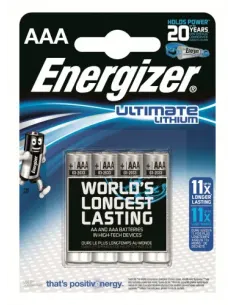 BLISTER 4 PILAS ULTIM LITHIUM TIPO L92 (AAA) ENERGIZER 639171