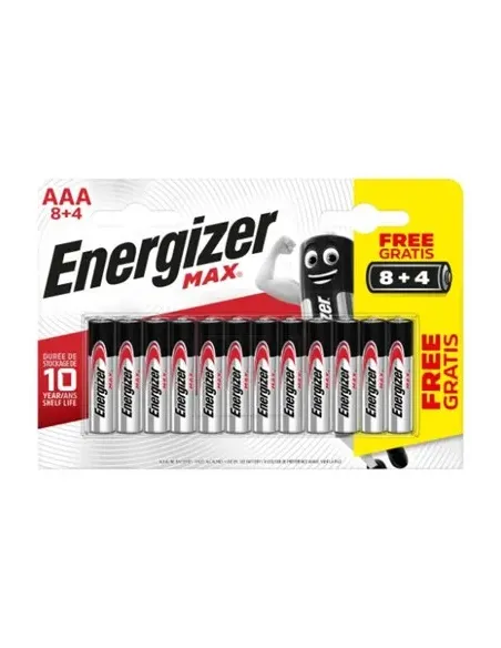 BLISTER 8 + 4 PILAS MAX TIPO LR03 (AAA) ENERGIZER E301531207