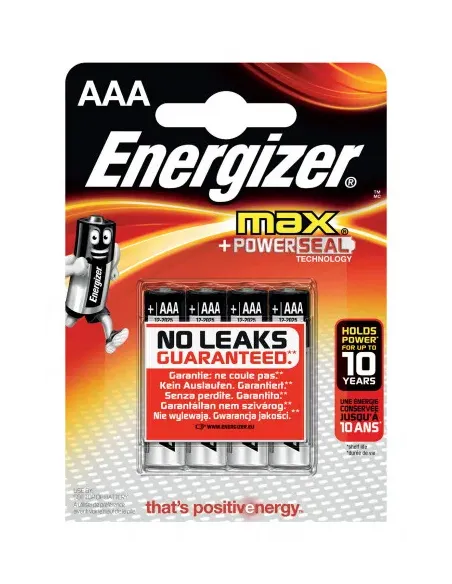 BLISTER 4 PILAS MAX TIPO LR03 (AAA) ENERGIZER E301532000