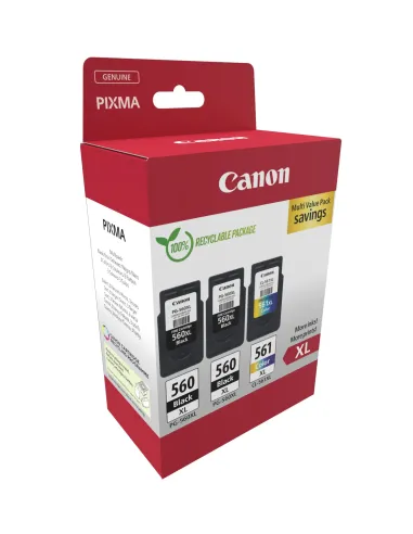 Canon 3712C009 cartucho de tinta 3 pieza(s) Original Alto rendimiento (XL) Negro, Cian, Magenta, Amarillo