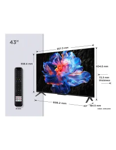 TCL P6K 43P6K Televisor 109,2 cm (43") 4K Ultra HD Smart TV Wifi Metálico