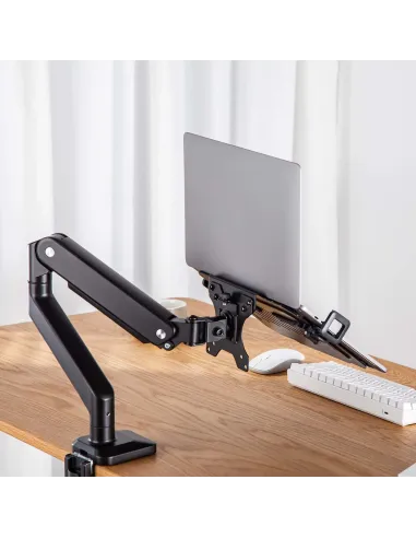 AISENS Soporte Universal para Portátil de 12-17 para el Montaje en un Soporte de Monitor, Negro