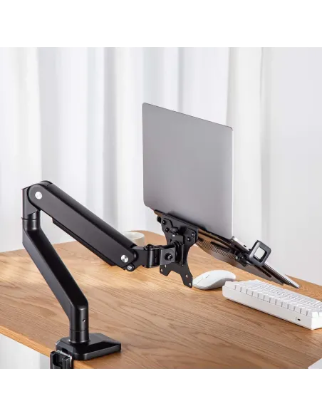 AISENS Soporte Universal para Portátil de 12-17 para el Montaje en un Soporte de Monitor, Negro