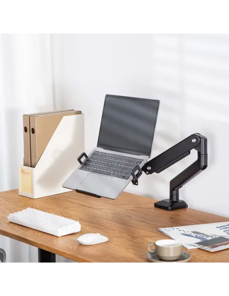 AISENS Soporte Universal para Portátil de 12-17 para el Montaje en un Soporte de Monitor, Negro