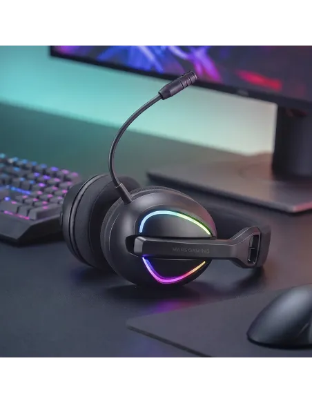 Mars Gaming MHWQUASAR auricular y casco Auriculares Inalámbrico Diadema Juego USB Type-C   USB Type-A Bluetooth Negro
