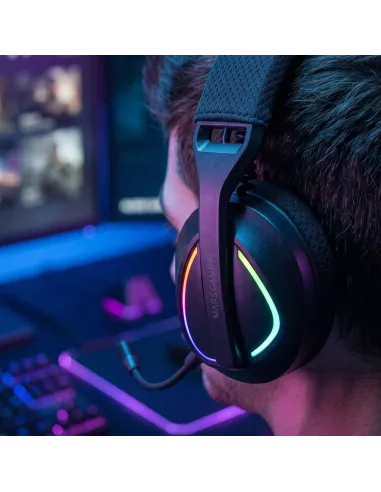 Mars Gaming MHWQUASAR auricular y casco Auriculares Inalámbrico Diadema Juego USB Type-C   USB Type-A Bluetooth Negro